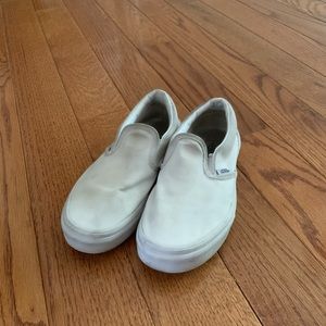 White Slip-On Vans